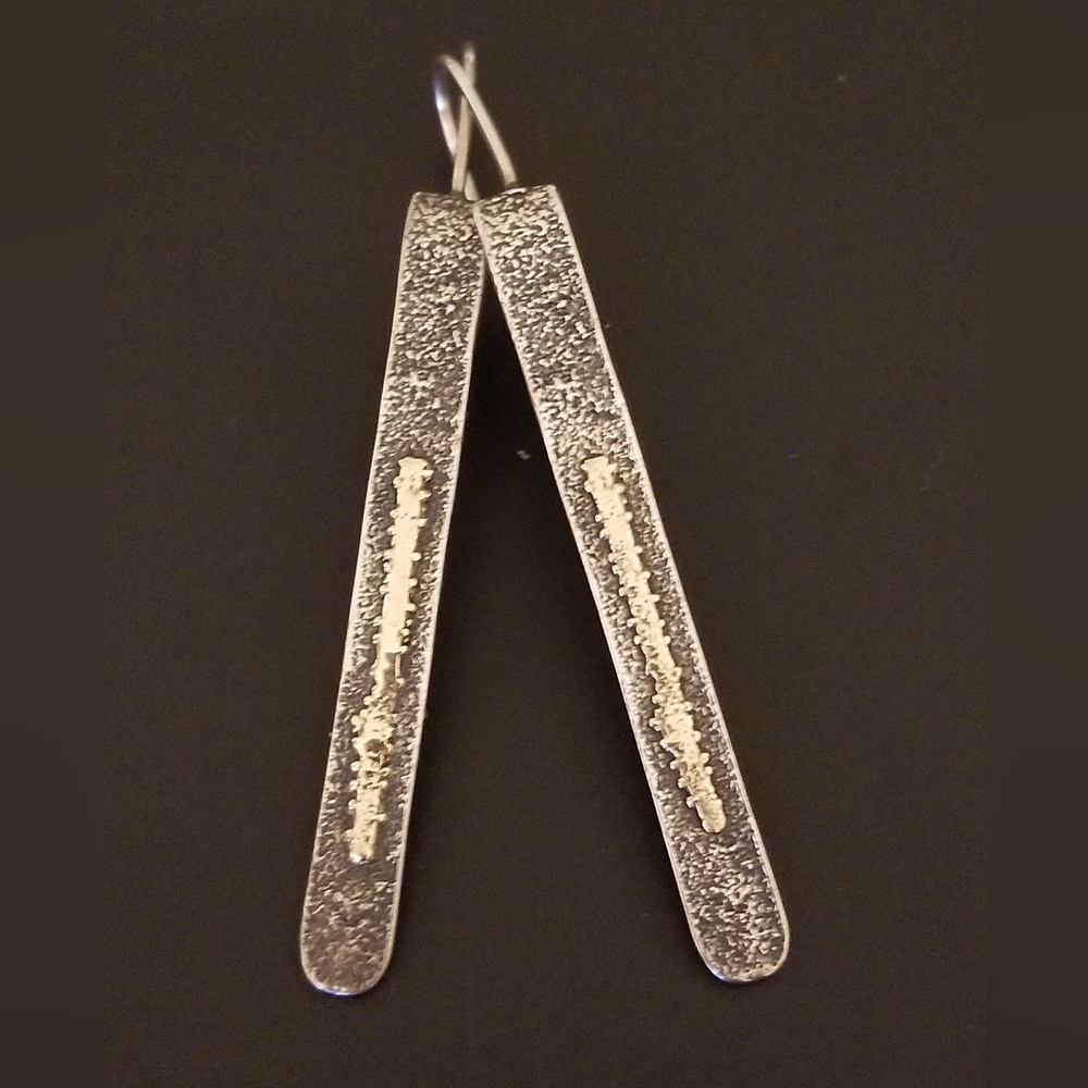 Rare Silpada Sterling Silver & 9k Gold Earrings - Picture 9 of 10